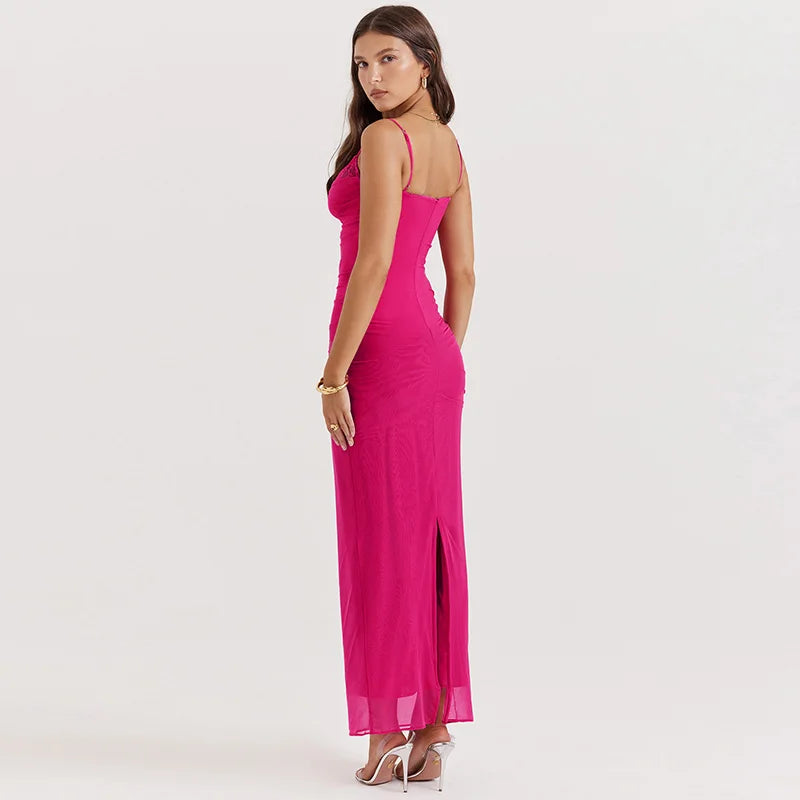 Sarah | Long slim fit dress